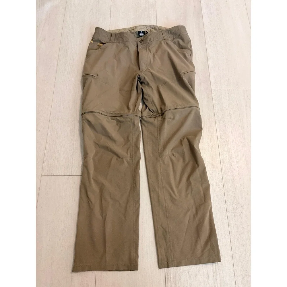Kuhl Silencr Convertible Zip Off Pants Hiking Cargo Sz 36 x 30 Olive Green 5173